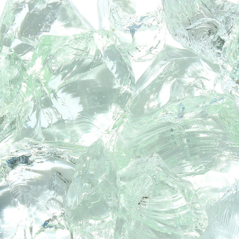 Verre de foyer 20 lb, Blanc givré