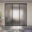 3 portes de placard coulissantes en verre givré, paravent-55388067-55388061
