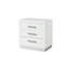 Ensemble de chambre à coucher 4 pièces à DEL en bois blanc laiteux