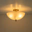 Plafonnier semi-encastré 3 lumières en verre bol
