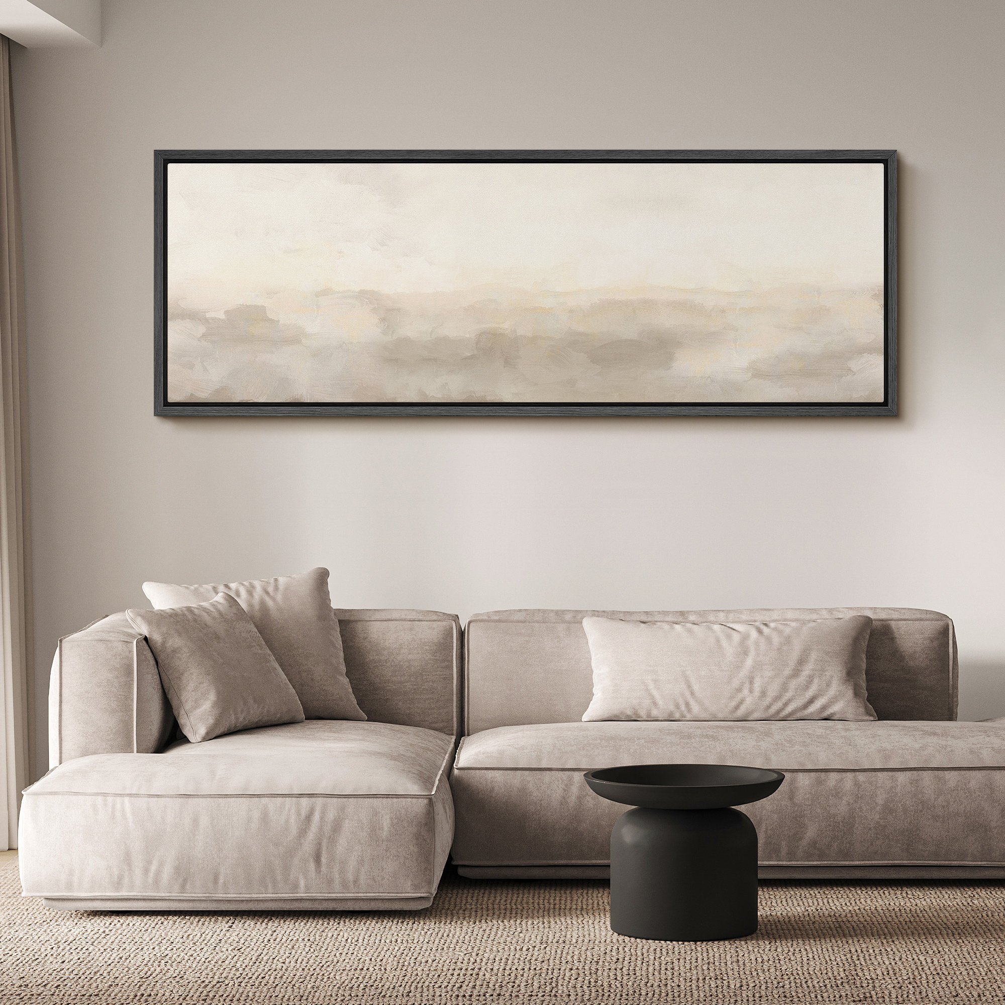 IDEA4WALL Minimal Landscape Muted Abstract Minimalist Neutral Décor Extra Large Framed Canvas Print Wall Art & Reviews | Wayfair