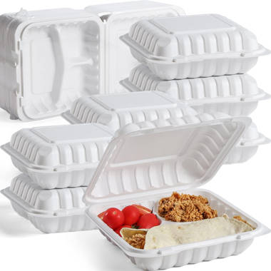 Comfy Package [24 Sets - 32 oz.] Plastic Deli Disposable Food Storage  Containers With Airtight Lids