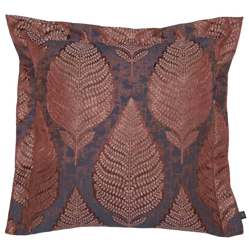 Schulman Floral Square Cushion, Polyester/Polyfill, Tigers Eye