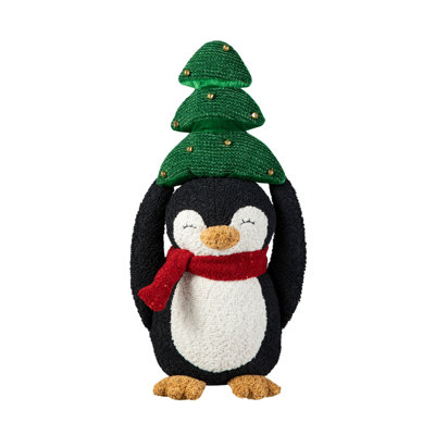 Décoration de Noël pingouin en tissu 21,25 po H