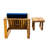 Wood Lounge Array - Chair, & Compact Side Increment For Relaxing In Outdoor Settings Like Patio Comfort Gathering Useful Elevation Suits Balcony-423409221