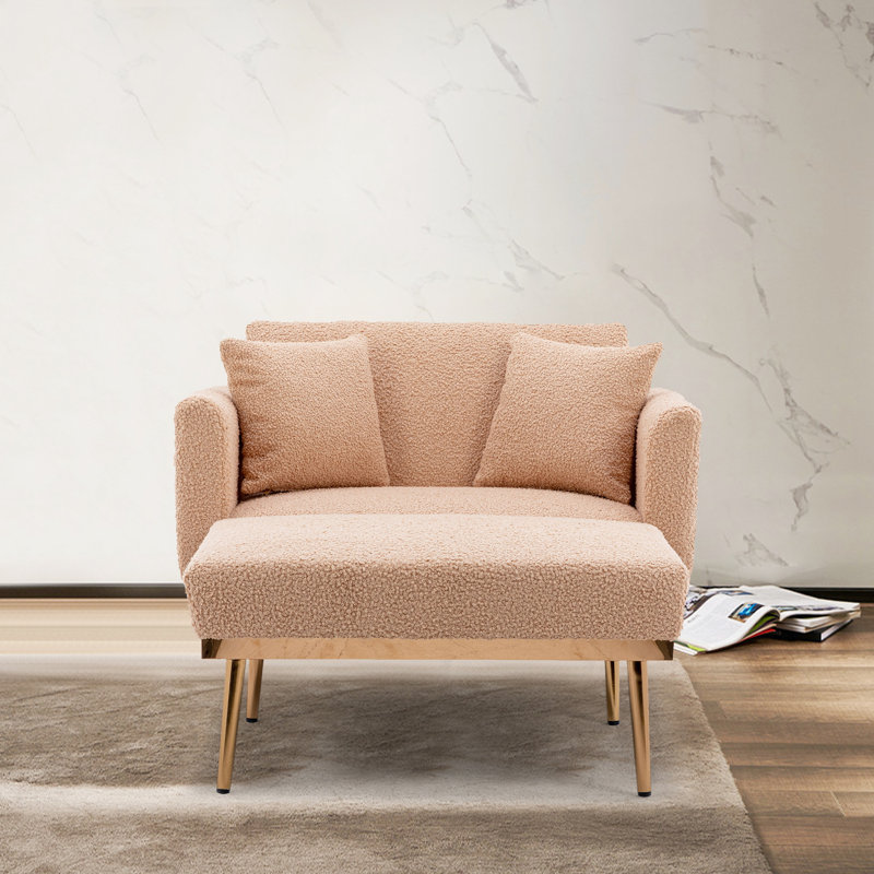 Chaise longue fonctionnelle pour une utilisation quotidienne - Chaise d'appoint de salon Camel Classic, tissu, housse réglable et amovible, accoudoir,