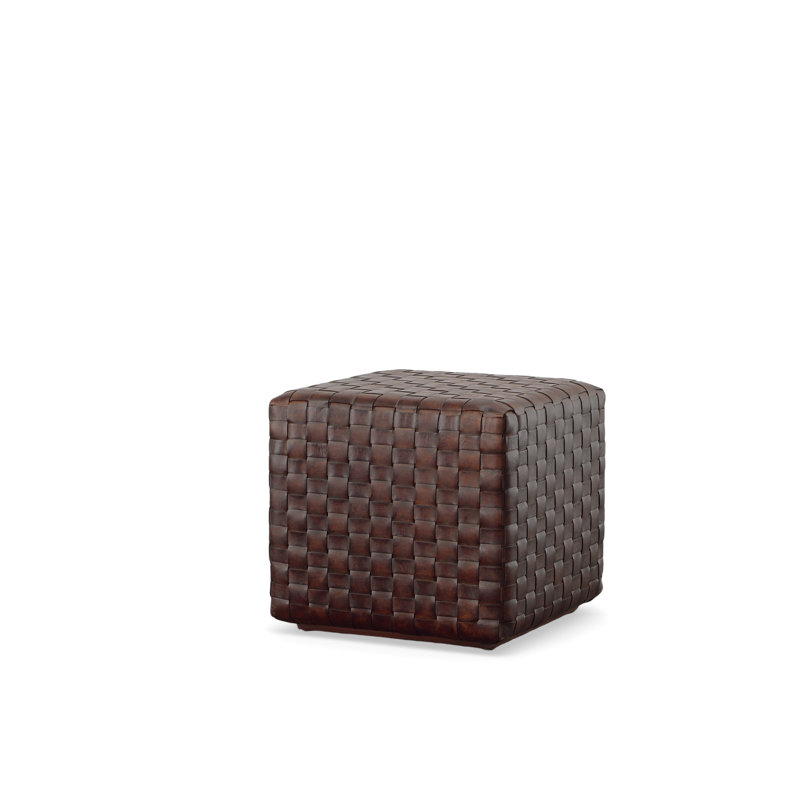 Brooks Square Leather Ottoman