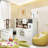 3-piece Kids Kitchen Playset, Large Corner Kitchen Cooking Toy With Storage Cabinet,refrigerator