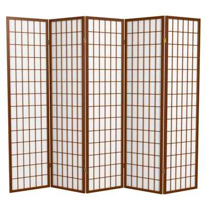 Terri-Lynn 71'' W x 71'' H 4 - Panel Solid Wood Folding Room Divider