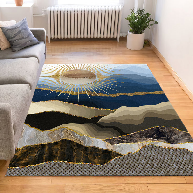 Bohemian Floral Pattern With Pile Soft Printed Rug Ideal for Enhancing Living Room or Bedroom Decor, Rectangle 2'8" x 3'11"