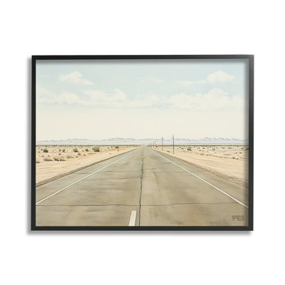 «Scenic Desert Road», art de la giclée encadrée par RB