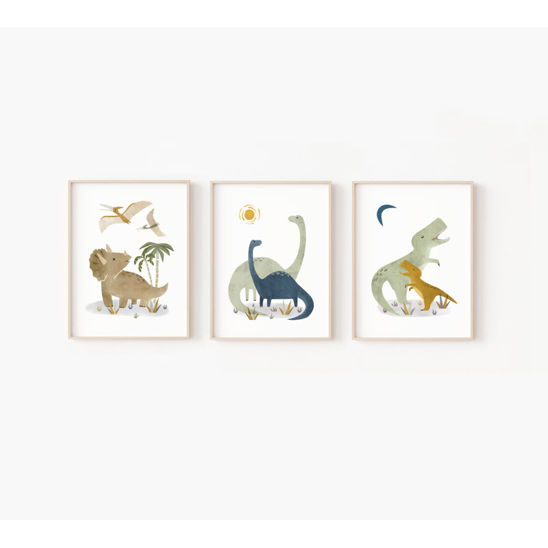 «Dinosaur Art Print», ensemble d'impressions sans cadre
