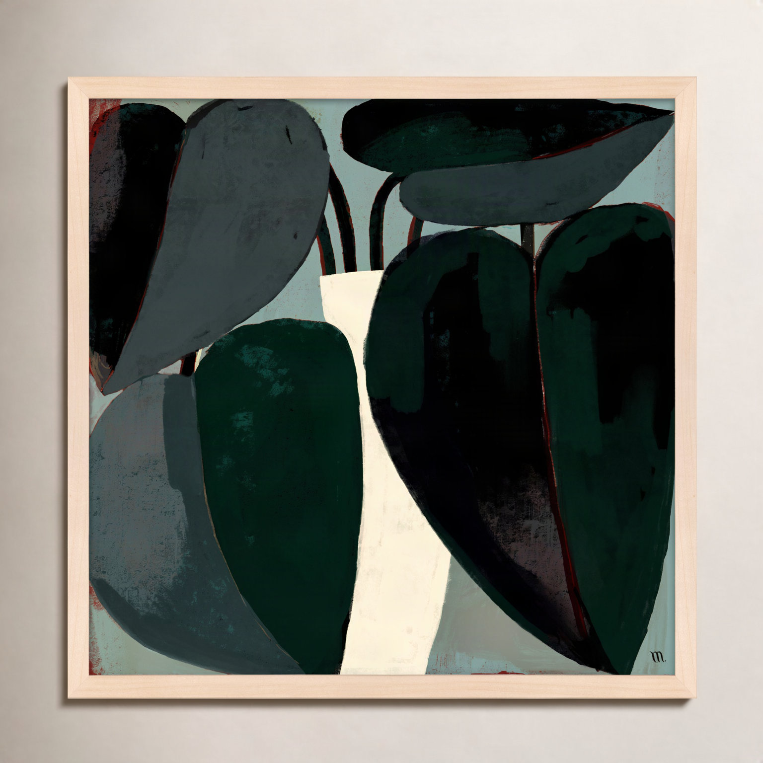 Fall Plant by StudioM, 36" H x 36" W x 1.25" D, Brown