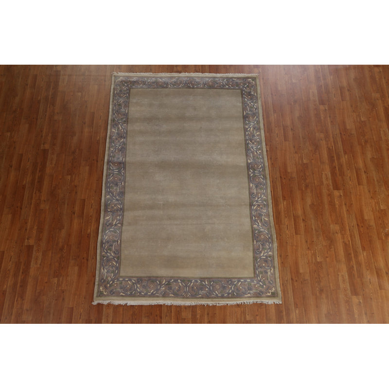 Tapis népalais oriental en laine noué à la main 5 pi 4 po x 8 pi