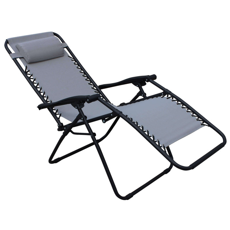 Angeligue Folding Zero Gravity Chair, Black, Grey
