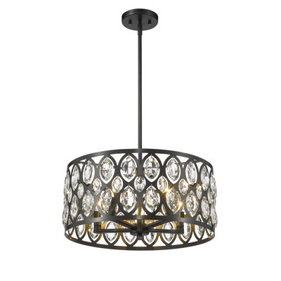 Delphina 5 - Light Dimmable Drum Chandelier