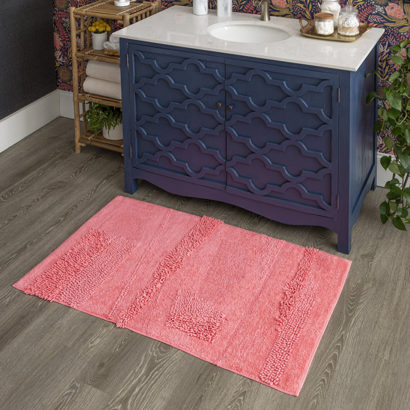 Tapis de bain lavable à la machine antidérapant Laverne, Fiesta bleu sarcelle, L 27 po x L 45 po