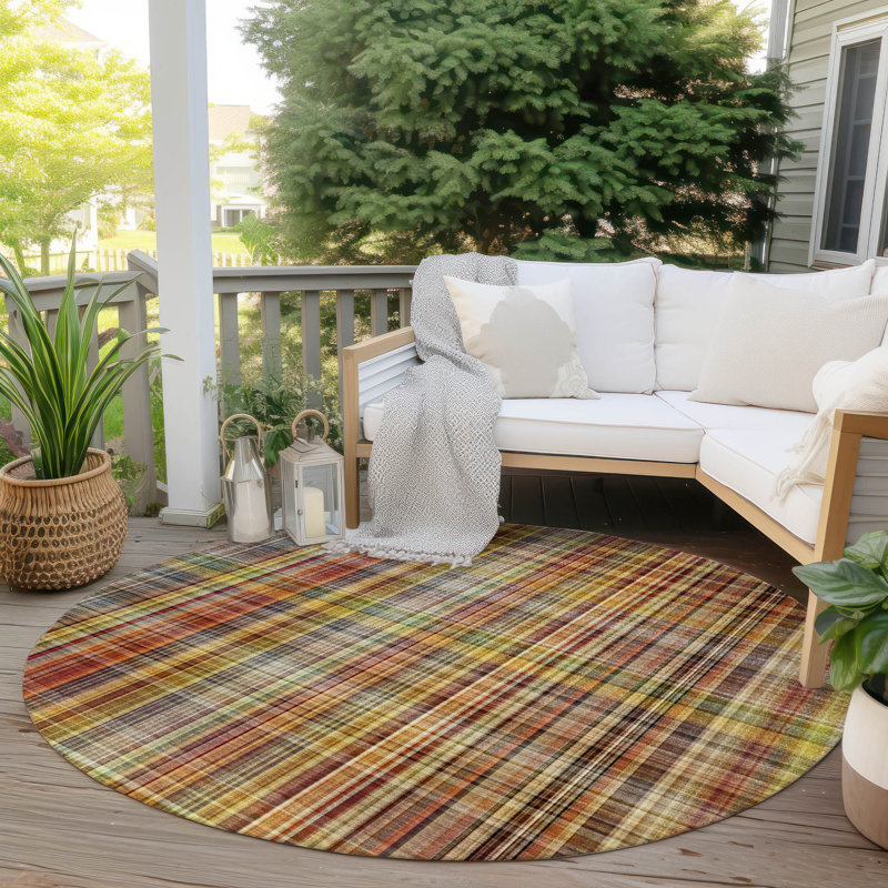 Tapis intérieur / extérieur Kinslee, Rond 8 pi