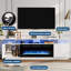 Meuble télé 70 po avec foyer électrique 36 po, 12 lumières DEL de couleur, 750 W / 1500 W pour téléviseur 80 po Max