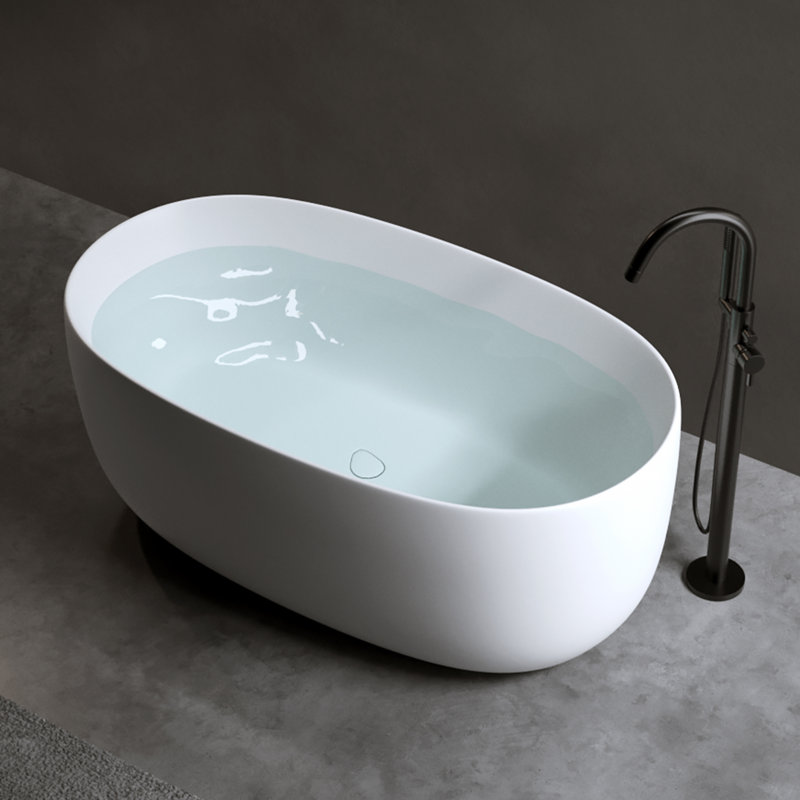 47'' Independent Solid Surface Resin Stone Bathtub