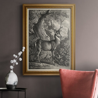 Woodland Deer I - peinture sur toile encadrée