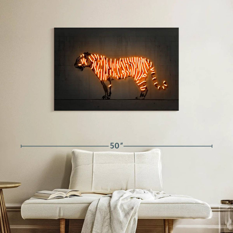 Brampt Glowing Tiger, 26" H x 39" W