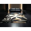 Tapis gris moelleux moelleux à motif géométrique rustique moderne Esave Agave-1997786381