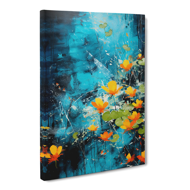 Pond Abstract - Wrapped Canvas Print, 50cm H x 35cm W x 3cm D