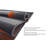 Abbie-May Orange and Gray Modern Geometric Style Color Blocked Indoor Area Rug-1398510897