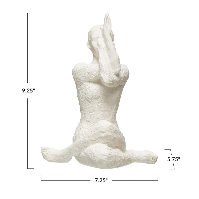 Figurine de yoga en résine d'inspiration barbatti