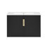 Meuble-lavabo mural moderne avec panneau de fibres à densité moyenne en bois massif durable et lavabo en céramique brillante pour un entretien facile et un rangement réglable-3516416
