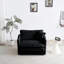 Canapé modulaire extra profond, 3 pièces pour le salon, canapé moderne surdimensionné avec siège et chenille noire simple, canapé confort à long terme, pièce, longue durée
