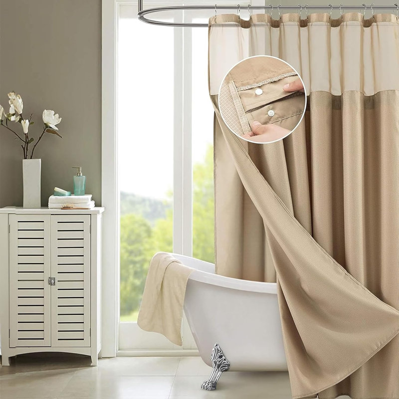 Ensemble de rideau de douche 2 pièces Franklynn, Moka