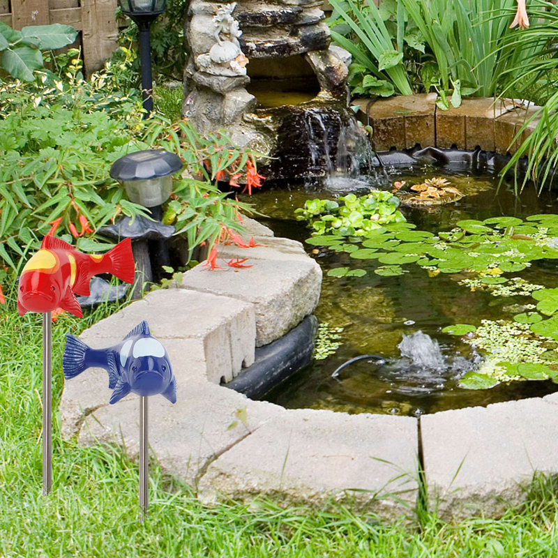 Statues de jardin en résine Koi Fish, Vert
