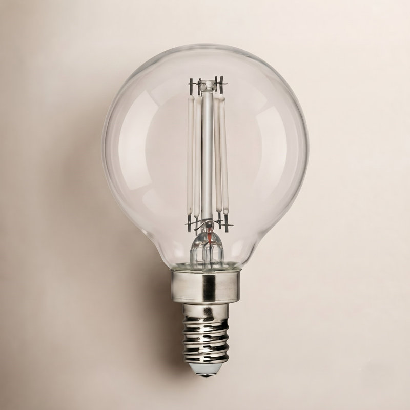 Visual Comfort & Co. LED G16.5 shape 4W E12 Candelabra base Clear Edison Style light bulb, 2700 Kelvins