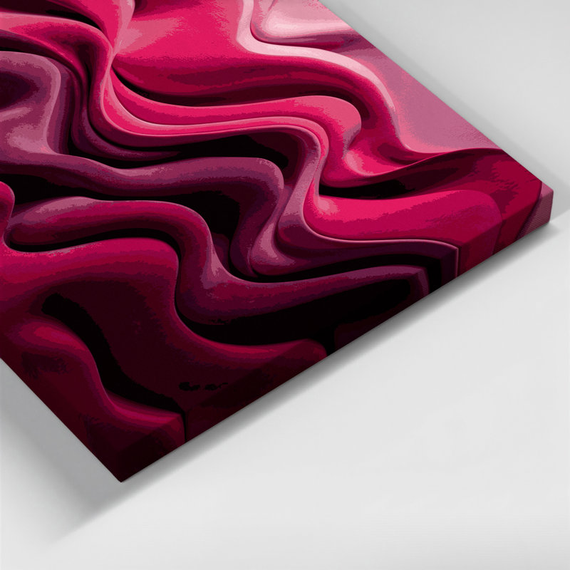 «Abstract Color Field 14», art mural sur toile mauve, H 10 po x l 8 po