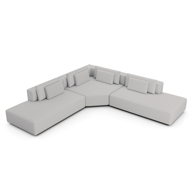 Spruce Modular Sofa Set 27 In Gris Fabric