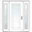 Porte d'entrée pré-suspendue en fibre de verre préfinie lisse-46030303-46030305-46030308