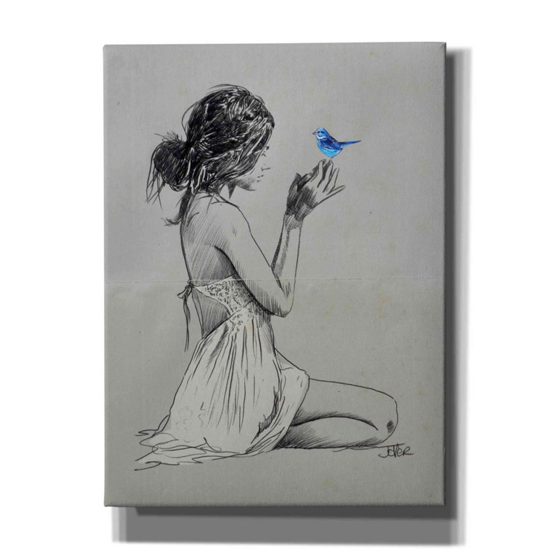 «Hope And Pray» par Loui Jover, toile, art mural, H 54 po x l 40 po x P 1,5 po
