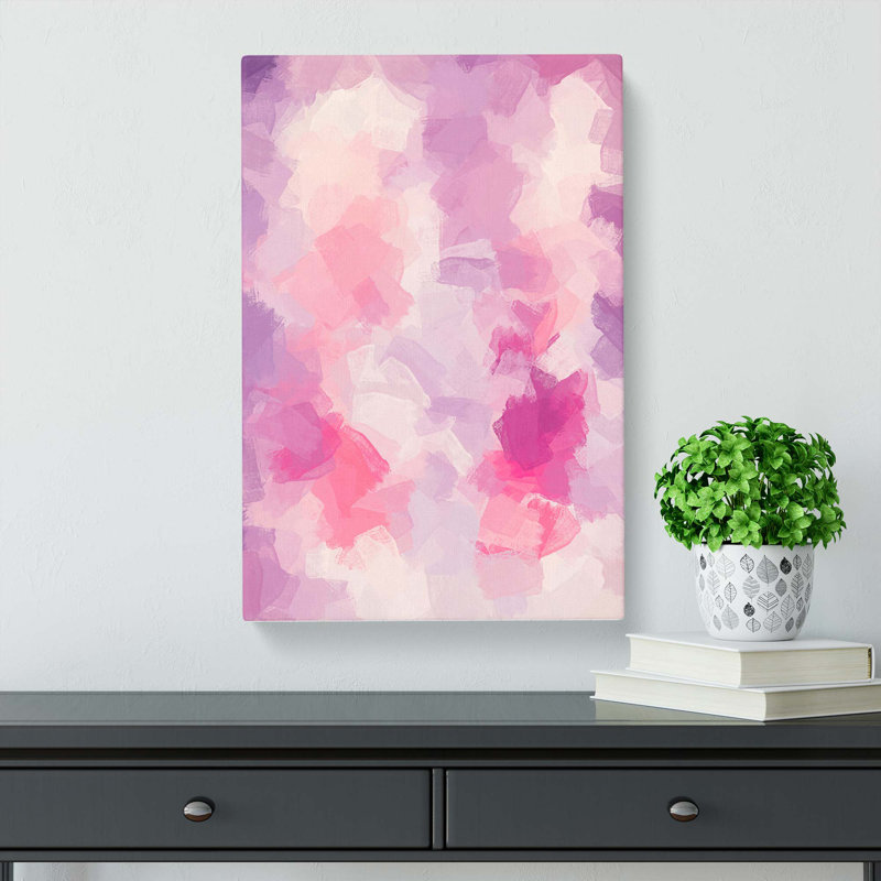 Pink Clouds In Abstract - Wrapped Canvas, 91cm H x 60cm W x 3cm D