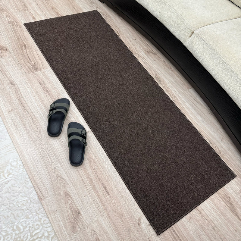 Tapis de couloir brun foncé anti-dérapant, Tapis de couloir 2 pi 2 po x 13 pi