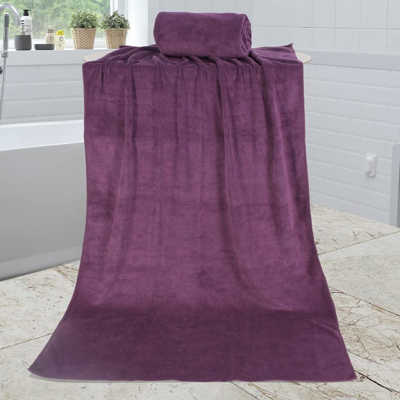 Super Plush Bath Towel, Dark Purple