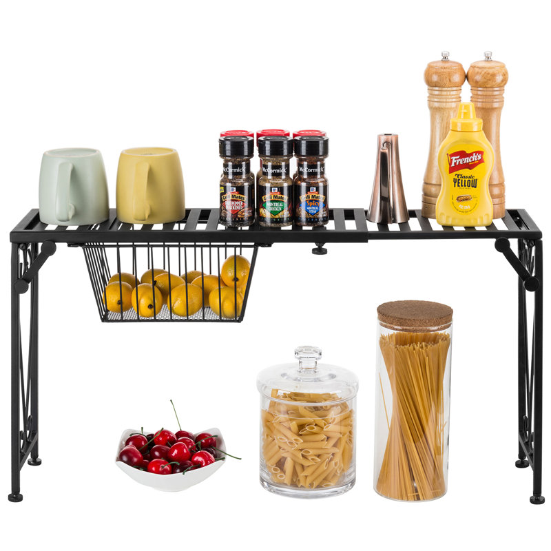 Adjustable Over the Sink Dish Rack, Black