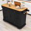 Rolling Kitchen Island Cart with Drop Leaf, Power Outlet, 6 Drawers and Storage Cabient-1702434461