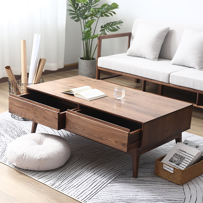Black walnut solid wood end table