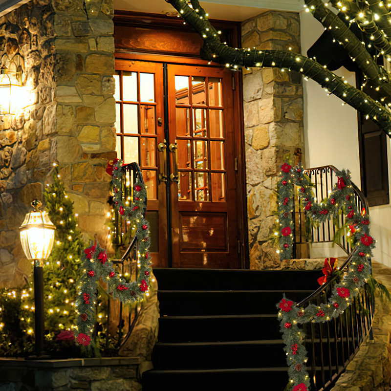 43cm Dried Garland, Red