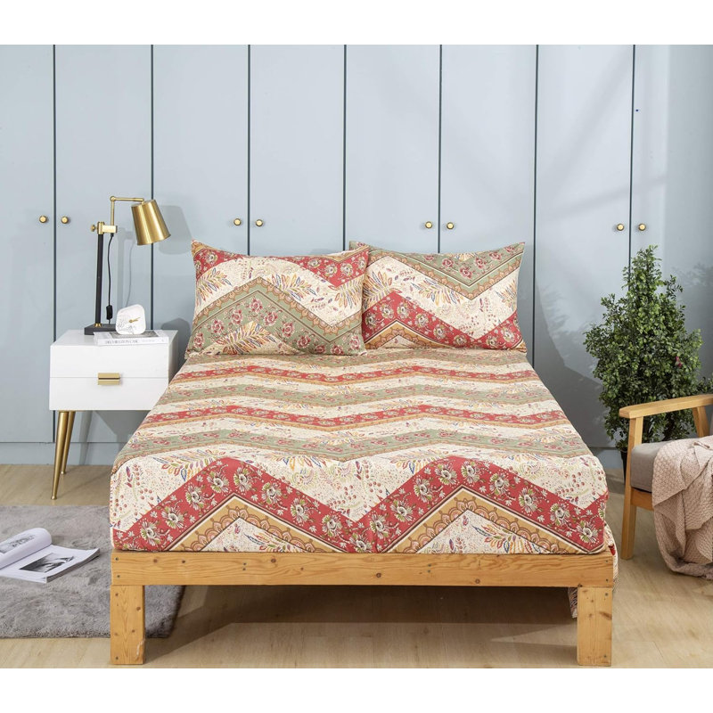 Microfiber Fitted Sheet, King Fitted Sheet with Pillowcase