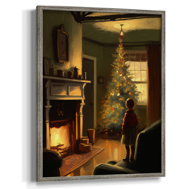 «Christmas Holiday Art DCXIV», reproduction d'art encadrée - bois massif, H 21 po x l 17 po