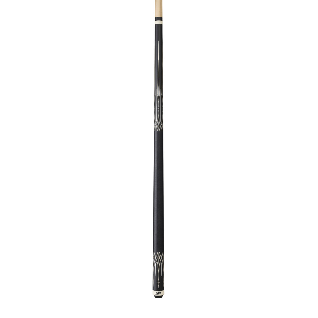 Brunswick Dufferin Pool Cue - Metallic Painted Maple with Matte Finish, Solid Black Linen Wrap & Full Professional Taper Dufferin