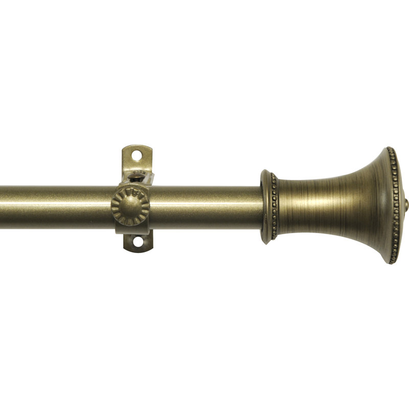 Tringle à rideaux simple réglable 0,75 po Elsass, De 28 po à 48 po de largeur